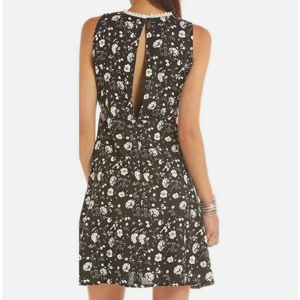 Rock & Roll Cowgirl Floral Printed Skater Dress, Black